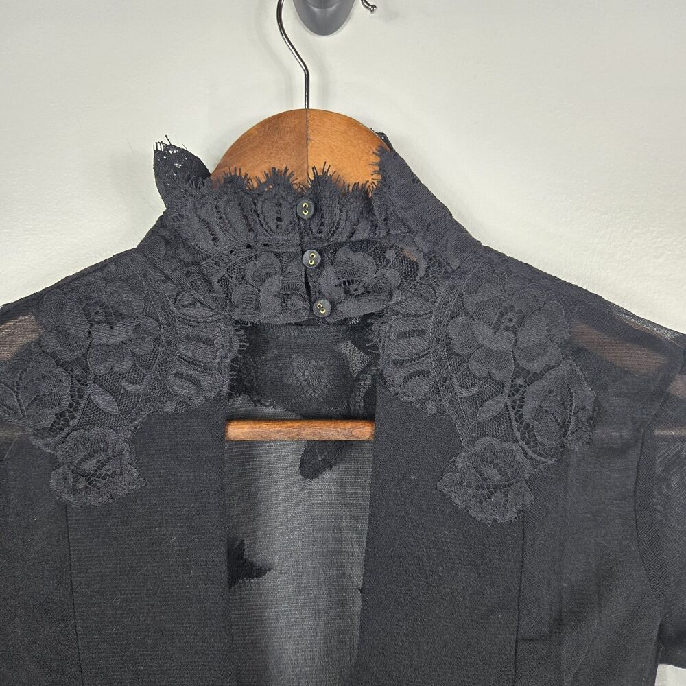 Free People x We Are HAH Women's Small Black Reversible Lacey Bodysuit NWT - Picture 7 of 14